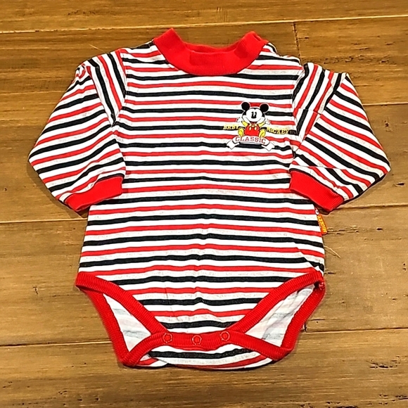 Vintage 90's Disney Baby Mickey & Co Mickey Mouse long sleeve onesie - Picture 1 of 2
